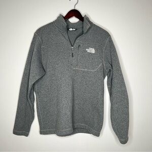 The North Face Gordon Lyons 1/4 Quarter Zip Grey Gray Fleece Sweater Men’s Large